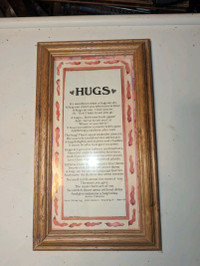 Framed hugs Sign
