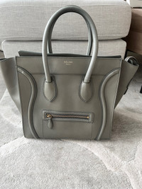 Authentic Celine Mini Luggage Handbag in Smooth Calfskin 
