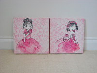 Pink Girls Canvass Pictures Pink Party Dresses Bouclair Barbie