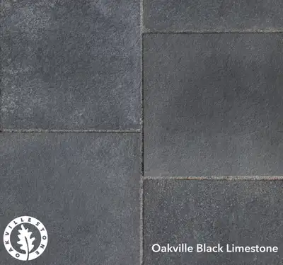 [ON SALE] Oakville Black Limestone Rockface Treads, View more