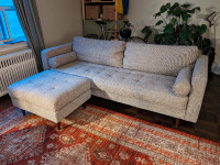 Structube KINSEY 3-seater sofa + ottoman