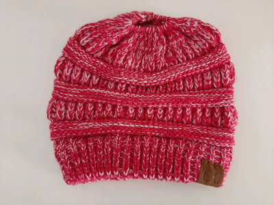 Stretch Knitted Messy Bun/Ponytail Hats, View more