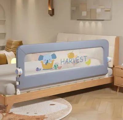 EAQ Foldable Baby Bed Rails Guard for Toddlers, Folding Swing Down Bed Rail for Crib,Portable Baby B...