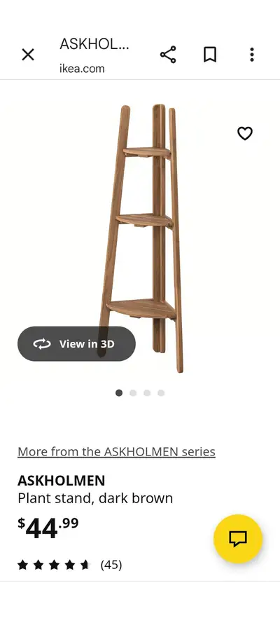 Ikea corner  wood ASKHOLMEN plant stand, View more