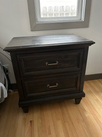 Calistoga night stand - two drawers, solid pine 