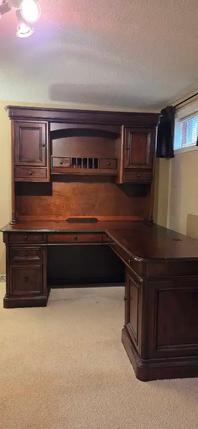 Executive desk with hutch, View more