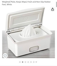 Ubbi baby wipes dispenser in white 