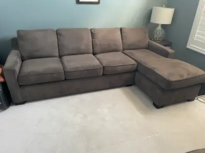 Queen sleeper couch with chaise lounge, View more
