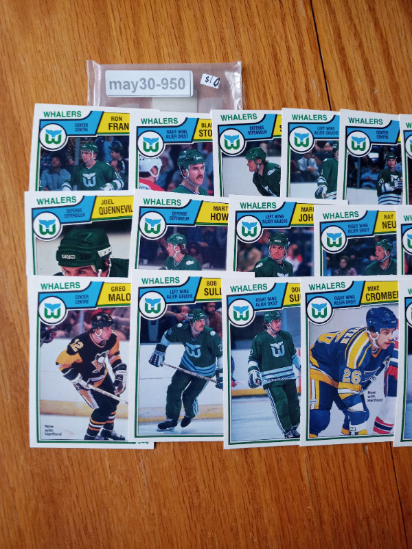 1983-84 OPC Hartford Whalers Team Set Stars Ron Francis, Marty H in Arts & Collectibles in St. Catharines - Image 2