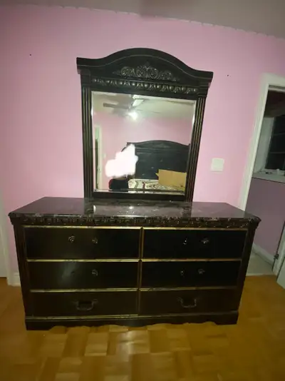 Big Black Wooden Dresser, View more
