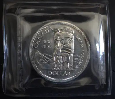 1958 SILVER DOLLAR COMM B.C. ICCS MS-64 LIGHTLY TONNED  Coin, View more
