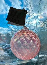 Handblown Glass Ornament. NEW w tags