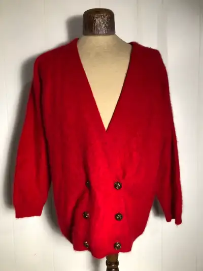 Women’s Red Angora Sweater. Size XL. Parkhurst. , View more