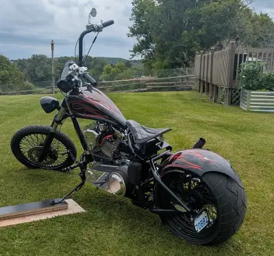 2007 AMG Custom Chopper, “3394 Klms”, 103 Cubic inch V-Twin (1640), Mikuni 42 HSR series carb, six s...