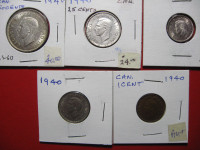 1940 Canadian coin set