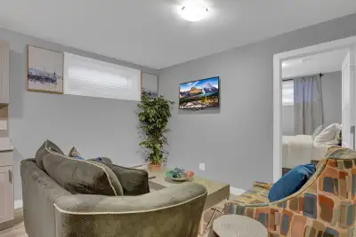 Welcome to this high-end, newly built, fully furnished, all-inclusive and equipped one-bedroom basem...