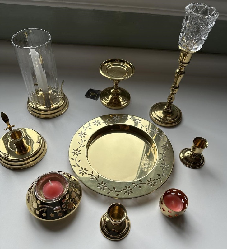 Chandeliers et accessoires en Laiton massif PartyLite NEUFS