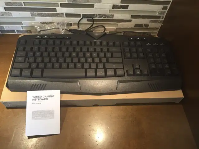 PICTEK Light up  RGB Gaming Keyboard - Black GEPC232ABUS in Mice, Keyboards & Webcams in Mississauga / Peel Region - Image 3