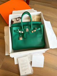 Authentic Hermes Birkin25 Green