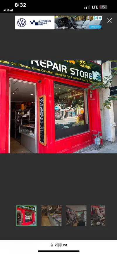 Front of store for rent front window retail facing Yonge st , shared space with game store 2470 Yong...