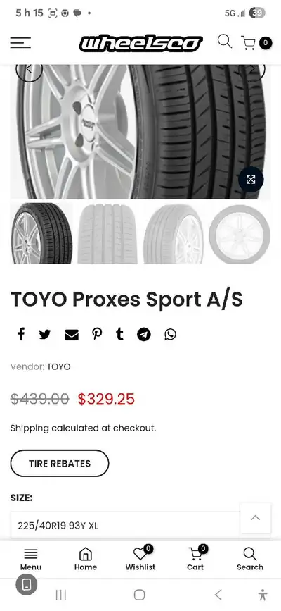 Bonjour j'ai 4 pneus d'été à l'état neuf toyo proxes sport a/s ce modèle est idéal pour les BMW et M...