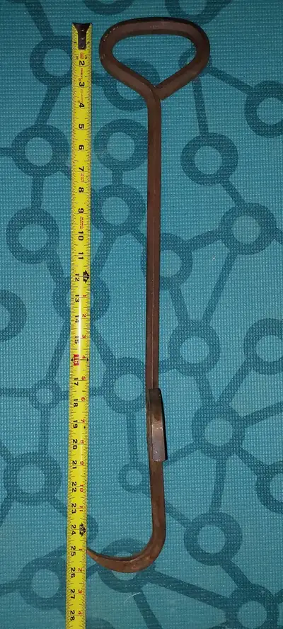 vintage wrought iron hook tool, View more
