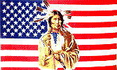 Indian on USA flag