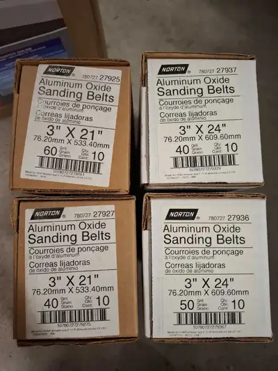 3x21 3x24 Norton Sandpaper Sanding Belts, View more