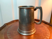 Vintage Birk’s Numbered Pewter Tankard with a Glass Bottom 