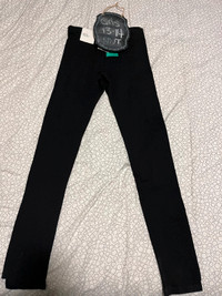 H&M Girls BLACK cotton 2 pack Leggings 13-14 - NWT