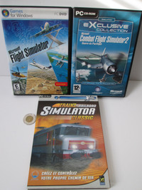 3 Jeux PC Simulator Aviation et Train