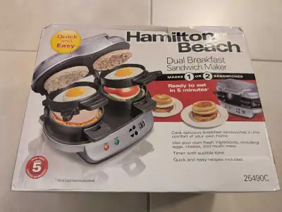 Dual Breakfast Sandwich Maker , View more