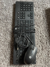 Hp Keyboard and mouse ( wired ) ( Like New )
