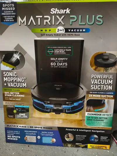 Key Features: Dual Action: Vacuums and sonic mops hard floors at the same time. Self-Empty Base: Hol...