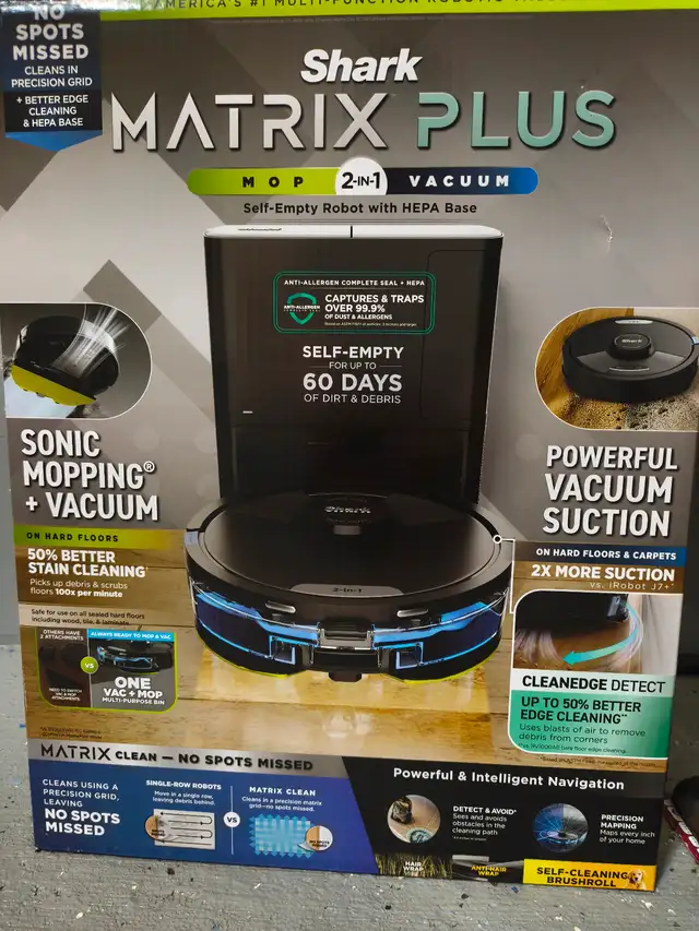 Shark Matrix Plus 2-in-1 Robot Vacuum and Mop in Vacuums in Ottawa - Image 2
