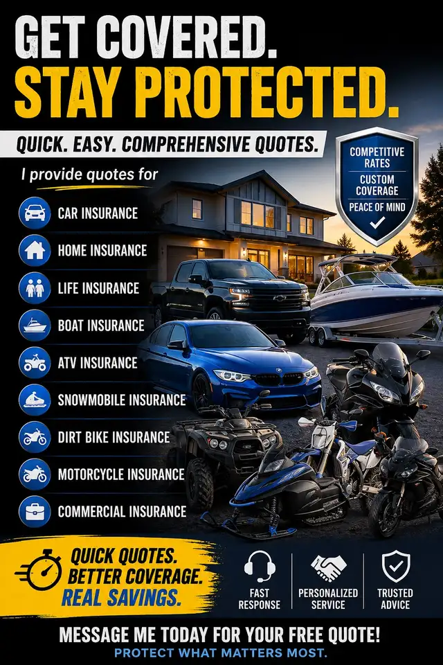 ️ NEED INSURANCE? GET A QUICK, COMPREHENSIVE QUOTE!