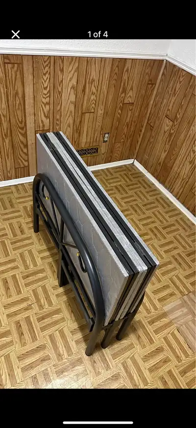 Foldable Bed frame with mattress, View more