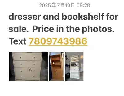 bookshelf and dress for sale, View more