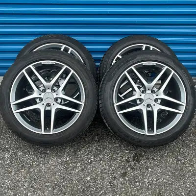 Wheels: Two-Tone Grey 19 Inch OEM AMG Fitment: S-Class (S550 / S560 / S63) 2014-2020 (Coupe, Cabrio...