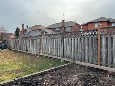 Leaning - Rotten Fence Post Repair $250 per post New 4x4 post New concrete Removal of existing concr...