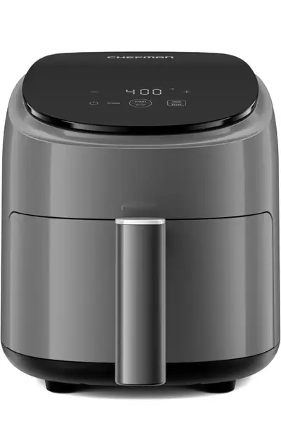 Modern Grey Mini Air Fryer – New – Compact Design, View more