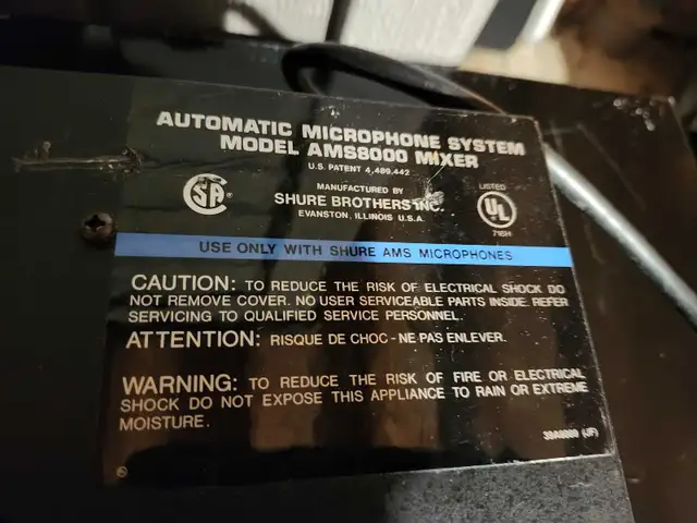 Shure AMS8000 Mixer in Pro Audio & Recording Equipment in City of Toronto - Image 3