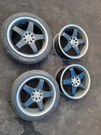 Kazera 4x100 17" rims + 2 hankook ventus s1 noble