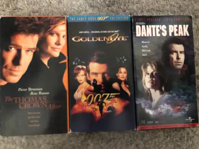 3x PIERCE BROSNAN Movies VINTAGE VHS CASSETTE TAPES, View more