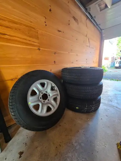Used 4 months like new, have bill, total cost new before taxes 1333.72 tires rims 492.00, sensors 15...