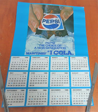 1986 Pepsi Calendar 18 X 12 3/4 In.