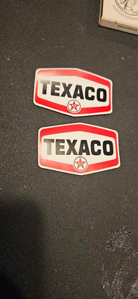 2 SMALL TEXACO DECAL NOT SIGN
