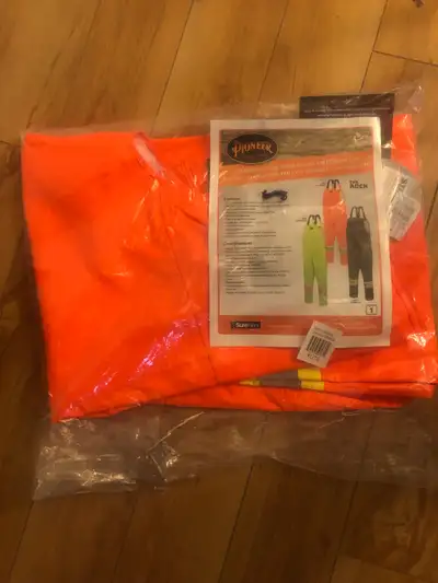 Pioneer 5627 Waterproof Safety Bib Pants - Hi-Vis Orange XL, View more