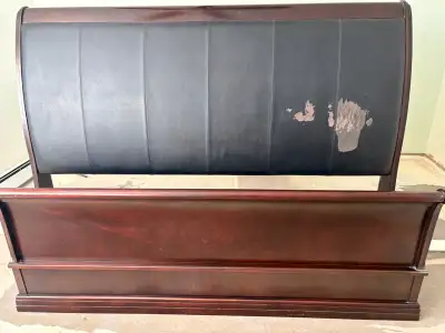 King size sleigh bed frame FREE, View more