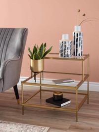 Structube End Table: Harlow Brass